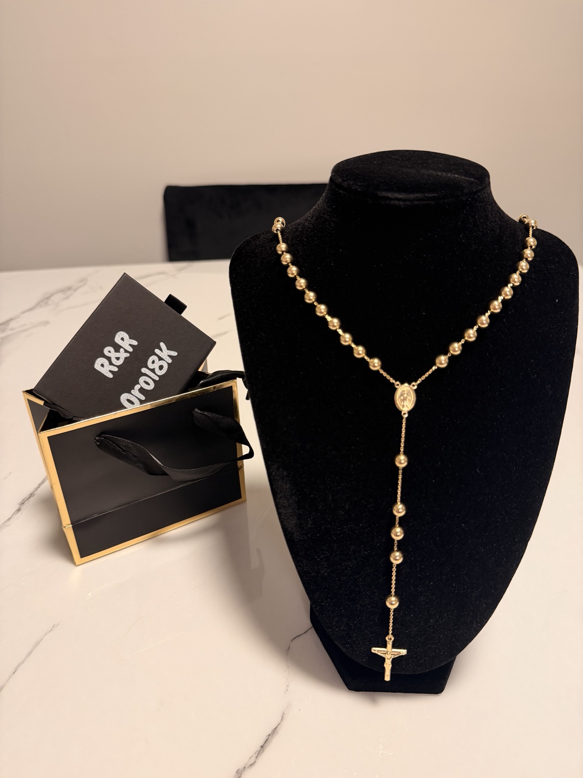 Rosario de oro 18K italiano